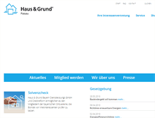 Tablet Screenshot of haus-grund-passau.de